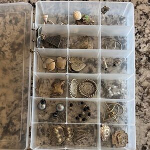 17 sets of earrings in Clear Organizer Box